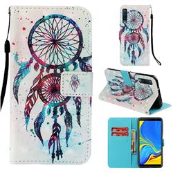 ColorDrops Wind Chimes 3D Painted Leather Wallet Case for Samsung Galaxy A7 (2018)