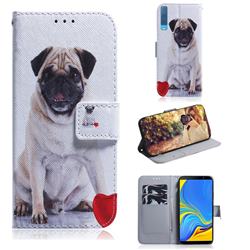 Pug Dog PU Leather Wallet Case for Samsung Galaxy A7 (2018) A750