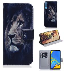 Lion Face PU Leather Wallet Case for Samsung Galaxy A7 (2018) A750