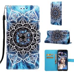 Underwater Mandala Matte Leather Wallet Phone Case for Samsung Galaxy A7 (2018) A750