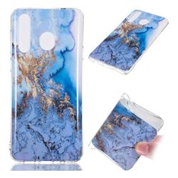 Sea Blue Soft TPU Marble Pattern Case for Samsung Galaxy A8s