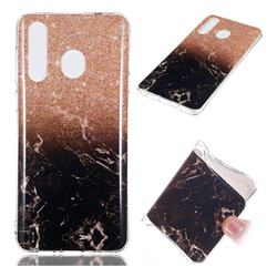 Glittering Rose Black Soft TPU Marble Pattern Case for Samsung Galaxy A8s