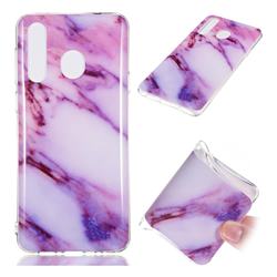 Purple Soft TPU Marble Pattern Case for Samsung Galaxy A8s