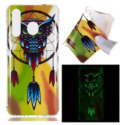 Owl Wind Chimes Noctilucent Soft TPU Back Cover for Samsung Galaxy A8s