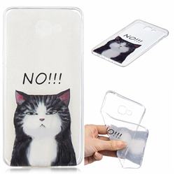 Cat Say No Clear Varnish Soft Phone Back Cover for Samsung Galaxy A9 (2018) / A9 Star Pro / A9s