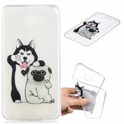 Selfie Dog Clear Varnish Soft Phone Back Cover for Samsung Galaxy A9 (2018) / A9 Star Pro / A9s