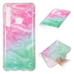 Pink Green Soft TPU Marble Pattern Case for Samsung Galaxy A9 (2018) / A9 Star Pro / A9s