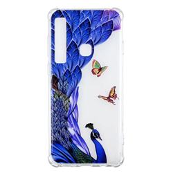 Peacock Butterfly Anti-fall Clear Varnish Soft TPU Back Cover for Samsung Galaxy A9 (2018) / A9 Star Pro / A9s