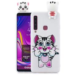Cute Pink Kitten Soft 3D Climbing Doll Soft Case for Samsung Galaxy A9 (2018) / A9 Star Pro / A9s