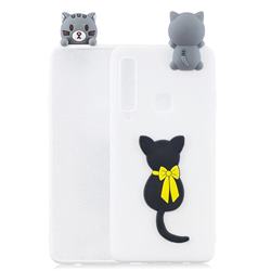 Little Black Cat Soft 3D Climbing Doll Soft Case for Samsung Galaxy A9 (2018) / A9 Star Pro / A9s