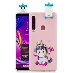 Music Unicorn Soft 3D Climbing Doll Soft Case for Samsung Galaxy A9 (2018) / A9 Star Pro / A9s