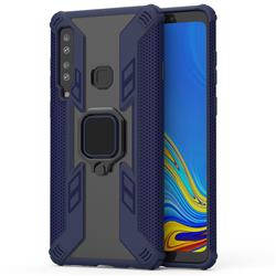 Predator Armor Metal Ring Grip Shockproof Dual Layer Rugged Hard Cover for Samsung Galaxy A9 (2018) / A9 Star Pro / A9s - Blue