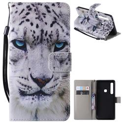 White Leopard PU Leather Wallet Case for Samsung Galaxy A9 (2018) / A9 Star Pro / A9s