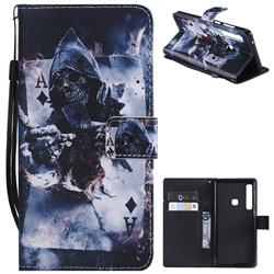 Skull Magician PU Leather Wallet Case for Samsung Galaxy A9 (2018) / A9 Star Pro / A9s