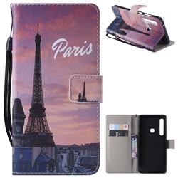 Paris Eiffel Tower PU Leather Wallet Case for Samsung Galaxy A9 (2018) / A9 Star Pro / A9s