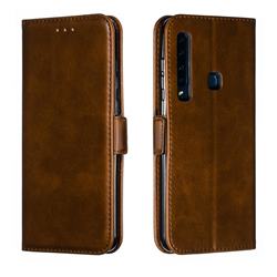 Retro Classic Calf Pattern Leather Wallet Phone Case for Samsung Galaxy A9 (2018) / A9 Star Pro / A9s - Brown