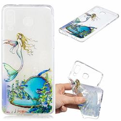 Mermaid Clear Varnish Soft Phone Back Cover for Samsung Galaxy A8 Star (A9 Star)