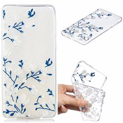 Magnolia Flower Clear Varnish Soft Phone Back Cover for Samsung Galaxy A8 Star (A9 Star)