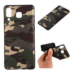 Camouflage Soft TPU Back Cover for Samsung Galaxy A8 Star (A9 Star) - Gold Green