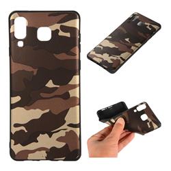 Camouflage Soft TPU Back Cover for Samsung Galaxy A8 Star (A9 Star) - Gold Coffee