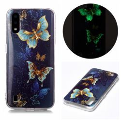 Golden Butterflies Noctilucent Soft TPU Back Cover for Samsung Galaxy A01