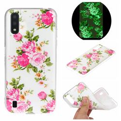 Peony Noctilucent Soft TPU Back Cover for Samsung Galaxy A01