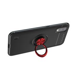 Auto Focus Invisible Ring Holder Soft Phone Case for Samsung Galaxy A01 - Black Red