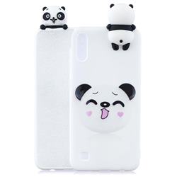 Smiley Panda Soft 3D Climbing Doll Soft Case for Samsung Galaxy A01