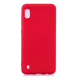 Candy Soft Silicone Protective Phone Case for Samsung Galaxy A01 - Red