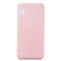 Candy Soft Silicone Protective Phone Case for Samsung Galaxy A01 - Light Pink