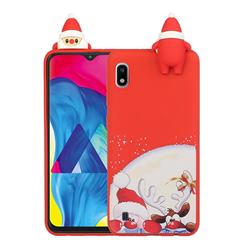 Santa Claus Elk Christmas Xmax Soft 3D Doll Silicone Case for Samsung Galaxy A01