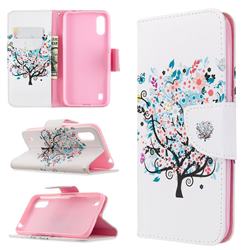 Colorful Tree Leather Wallet Case for Samsung Galaxy A01