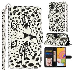 Leopard Panther 3D Leather Phone Holster Wallet Case for Samsung Galaxy A01