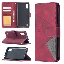 Binfen Color BF05 Prismatic Slim Wallet Flip Cover for Samsung Galaxy A01 - Red