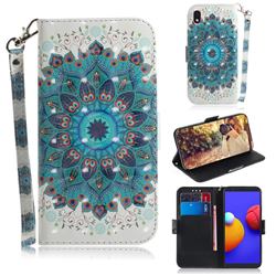 Peacock Mandala 3D Painted Leather Wallet Phone Case for Samsung Galaxy A01 Core