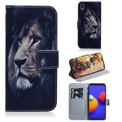 Lion Face PU Leather Wallet Case for Samsung Galaxy A01 Core