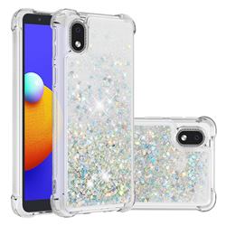 Dynamic Liquid Glitter Sand Quicksand Star TPU Case for Samsung Galaxy A01 Core - Silver