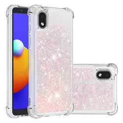 Dynamic Liquid Glitter Sand Quicksand TPU Case for Samsung Galaxy A01 Core - Silver Powder Star