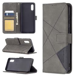 Binfen Color BF05 Prismatic Slim Wallet Flip Cover for Samsung Galaxy A02 - Gray