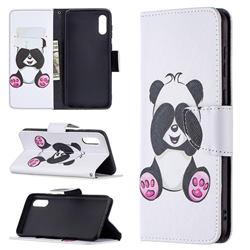 Lovely Panda Leather Wallet Case for Samsung Galaxy A02