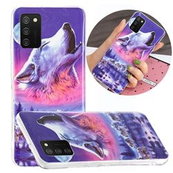Wolf Howling Noctilucent Soft TPU Back Cover for Samsung Galaxy A02s