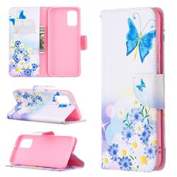 Butterflies Flowers Leather Wallet Case for Samsung Galaxy A02s