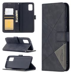 Binfen Color BF05 Prismatic Slim Wallet Flip Cover for Samsung Galaxy A02s - Black