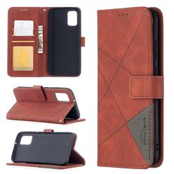 Binfen Color BF05 Prismatic Slim Wallet Flip Cover for Samsung Galaxy A02s - Brown