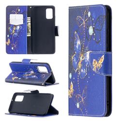 Purple Butterfly Leather Wallet Case for Samsung Galaxy A02s