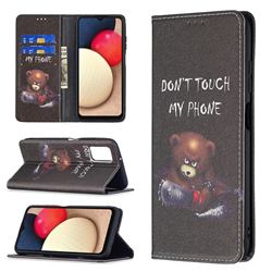 Chainsaw Bear Slim Magnetic Attraction Wallet Flip Cover for Samsung Galaxy A03s