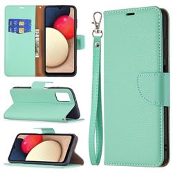 Classic Luxury Litchi Leather Phone Wallet Case for Samsung Galaxy A03s - Green