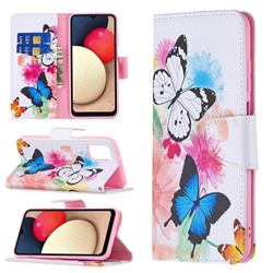Vivid Flying Butterflies Leather Wallet Case for Samsung Galaxy A03s