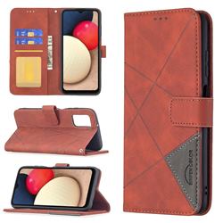 Binfen Color BF05 Prismatic Slim Wallet Flip Cover for Samsung Galaxy A03s - Brown