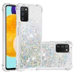 Dynamic Liquid Glitter Sand Quicksand Star TPU Case for Samsung Galaxy A03s - Silver